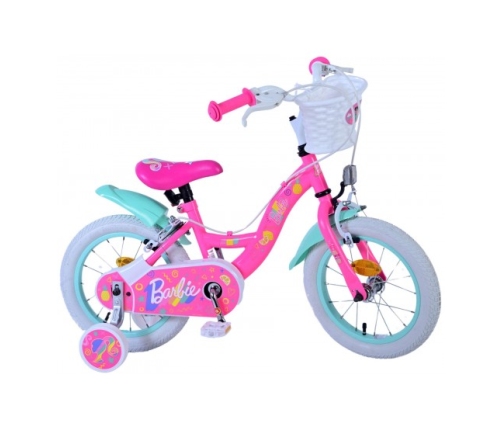 Bērnu velosipēds 14 collas Volare Barbie (2 rokas bremzes, uz 85% salikts) (3.5-5 gadiem) VOL31455