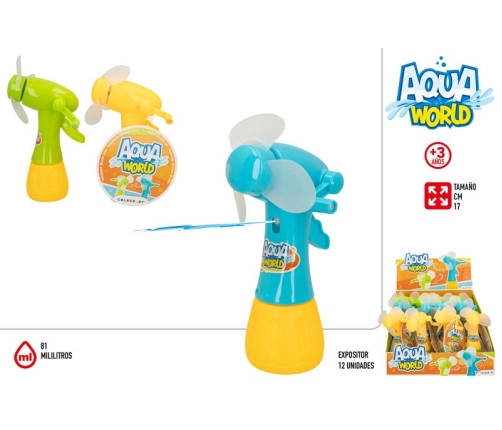 Ūdens šaujamais ventilators Aqua Word (81 ml) dažādas 17 cm CB24796