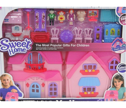Кукольный домик (свет, звук) 18 деталей 40 cm 510227