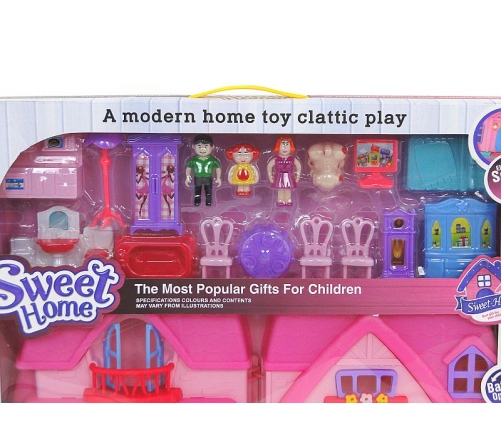 Кукольный домик (свет, звук) 18 деталей 40 cm 510227