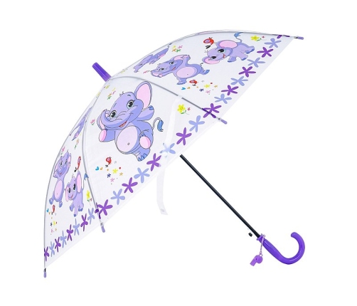 Зонтик со свистком детский ЗВЕРЯТА 65 cm длина разные 512986