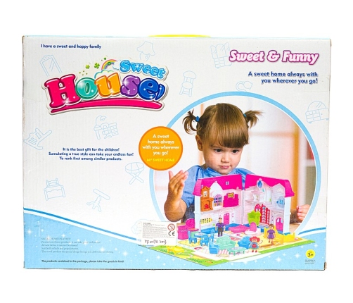 Кукольный домик (свет, звук) 10 деталей  25 cm 548596