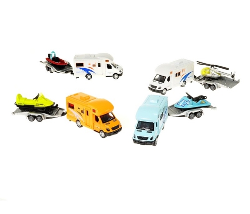 Авто кемпер с прицепом металл, инерция 10 cm 557291