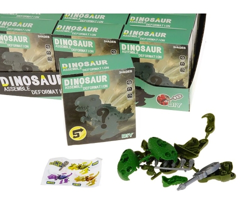 Конструктор Динозавр с отверткой разные 12x12x4 см 559097