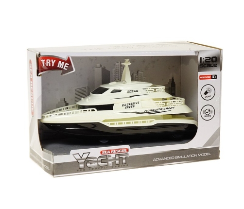 Моторная лодка Ocean на батарейках, ездит, свет, музыка 20 см 566262