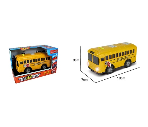 Autobus School Bus ar skaņu un gaismu 18 cm 579514