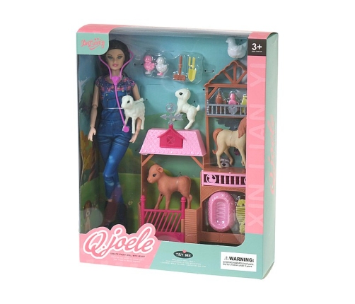 Кукла Дефа ветеринар с животными 29 см 586543