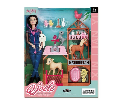 Кукла Дефа ветеринар с животными 29 см 586543