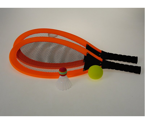 Pludmales tenisa vai badmintona komplekts 2 raketes, bumba, volāns 594913