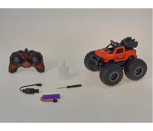 Radiovadāmā ma&scaron;īna Džips 4 virz., dūmi, drift (USB) 20 cm 608917