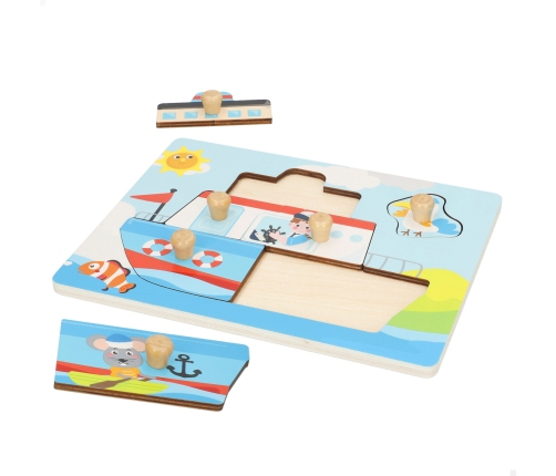 Koka attīstoša rotaļlieta Puzlis no 6 gab. Transports 12 men.+ CB33059