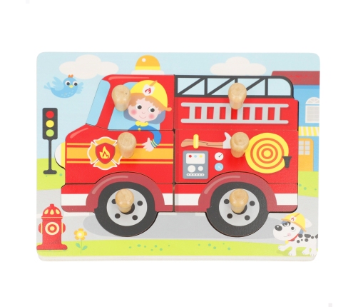 Koka attīstoša rotaļlieta Puzlis no 6 gab. Transports 12 men.+ CB33059