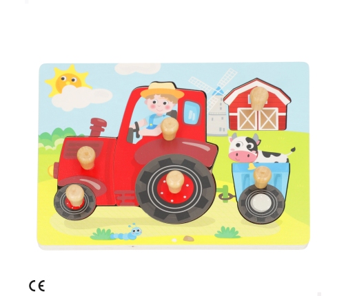 Koka attīstoša rotaļlieta Puzlis no 6 gab. Transports 12 men.+ CB33059