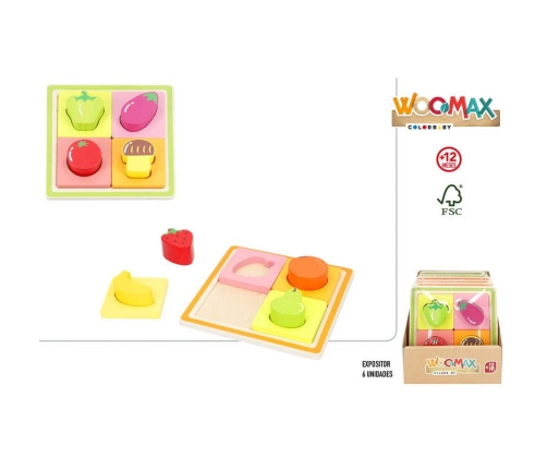 Деревянная развивающая игрушка Пазл 1+ CB33064