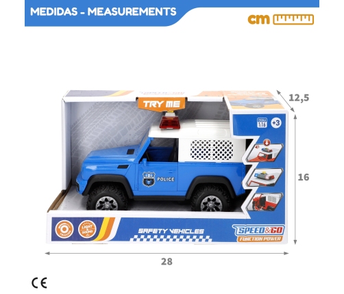 Машинка Джип Полиция (свет, звук, инерция) 23 см CB39053