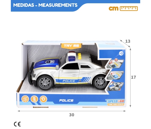 Машинка Полиция (свет, звук, инерция) 25 см CB39055