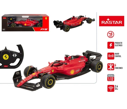 Radiovadāmā mašīna Ferrari F1-75 Escala 1:12 (uz baterijām) 6+ CB41271