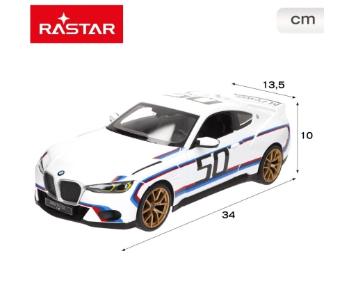 Radiovadāmā mašīna Bmw 3.0 Csl 1:14 6 virz., lukturi, durvji, uz baterijām, 6+ CB41289