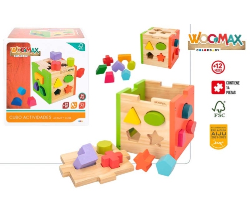 Figūru šķirotājs (sorteris) no koka 12 men + CB42139