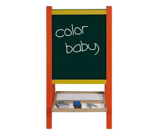 Бело-черная деревянная доска с мелом, маркером и ластиком 37,5x65 см 3+ CB43688