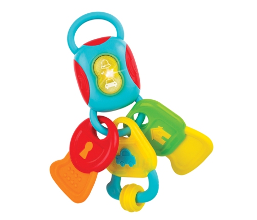 Muzikāla attīsto&scaron;a rotaļlieta Ma&scaron;īnas pults ar atslēgām ar gaismu un skaņu no 0 men. CB44716