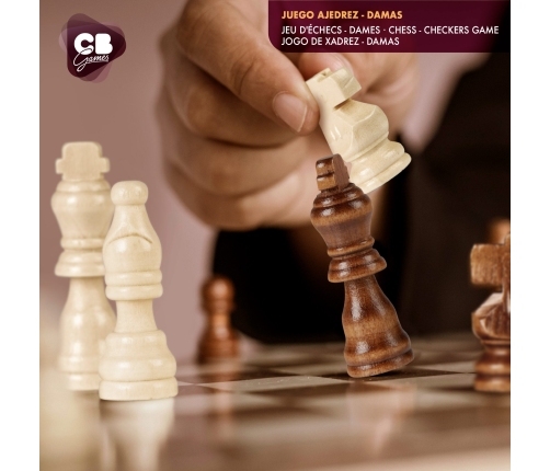 Galdā spēle 3in1 Šahs Dambrete Nardi CB45593