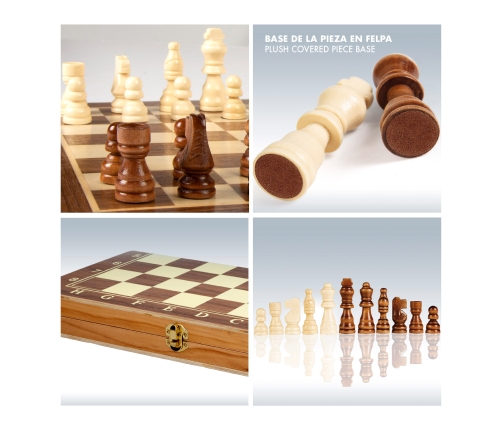 Galdā spēle 3in1 Šahs Dambrete Nardi CB45593