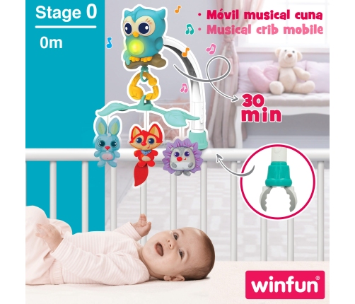 Muzikālais karuselis gultiņai 3in1 CB46704