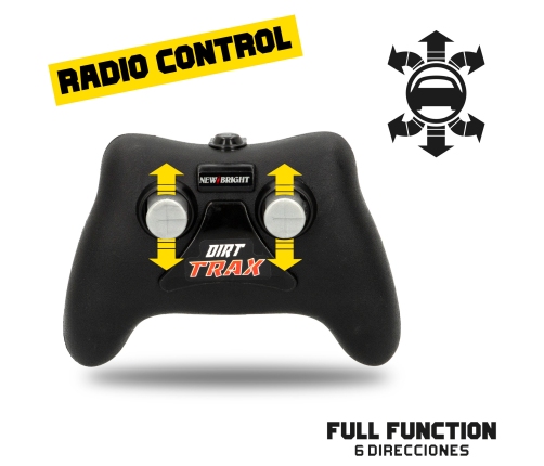 Radiovadāmā mašīna ar kāpurķēžu riteņiem Dirt Trax 6 virz. , USB 28 cm 6+ CB46802