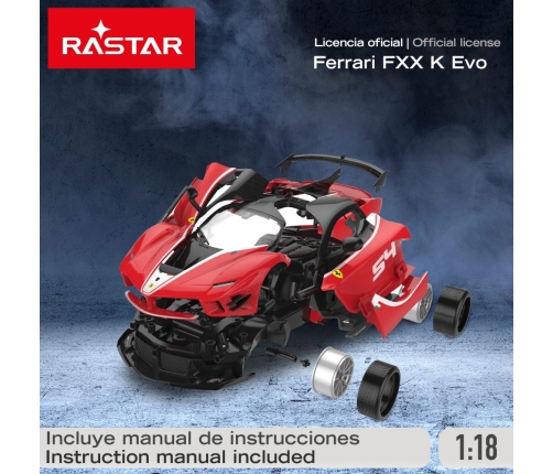 Radiovadāmā mašīna Konstruktors FERRARI FXX red 1:18