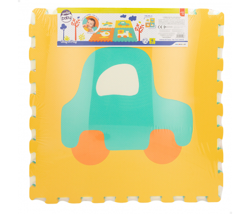 Paklājiņš puzle zīdaiņiem, Transports, 4 dab. (60 x 60 cm katrs), Eva gumija, +10 mēn. CB47156