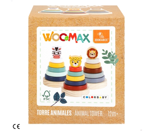 Деревянная пирамида с фигурами 12m+ CB47583