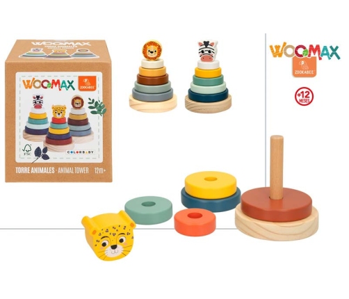 Деревянная пирамида с фигурами 12m+ CB47583