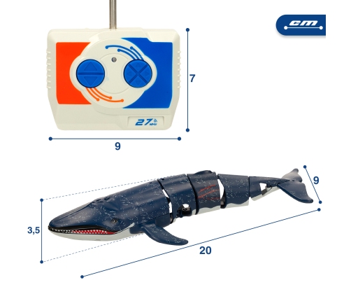 Радиоуправляемый Кит , плавает 20 cm (USB) 4+ CB47671