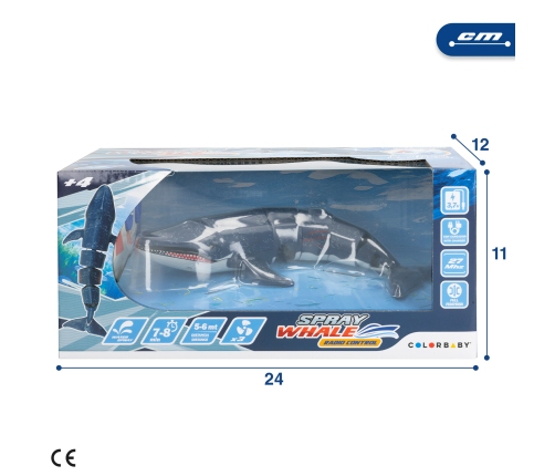 Радиоуправляемый Кит , плавает 20 cm (USB) 4+ CB47671
