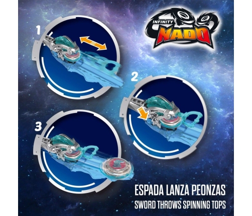 Spēle ar uzvelkamo vilciņu Infinity NADO uzlabotā pakotne ar Gold Warrior Phoenix Kids 5+ CB48089