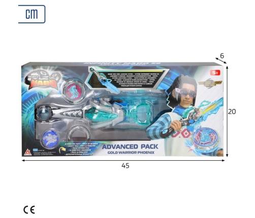 Spēle ar uzvelkamo vilciņu Infinity NADO uzlabotā pakotne ar Gold Warrior Phoenix Kids 5+ CB48089