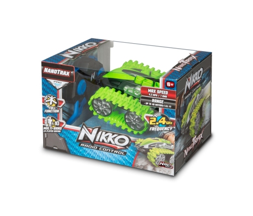 Radiovadāms auto NIKKO Nano Trax 6 km/h, 360º rotācija (baterijas) 15x8 cm 10181