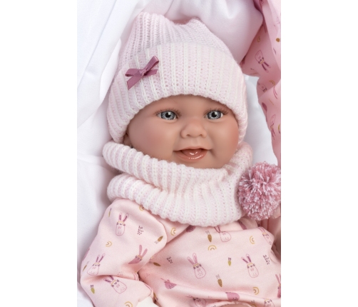 Кукла малышка Ника 40 см c сумкой и соской (виниловое тело) Испания LL73802