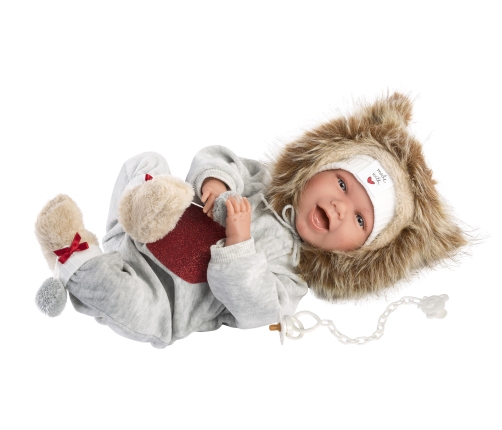 Lelle zīdainis puika Mimi 42 cm (raud, runā, ar mānekli, mīkstais ķermenis, lokas rokas un kājas) Spānija LL74046