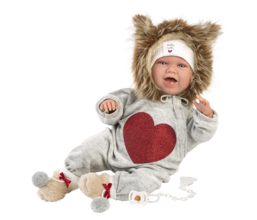 Lelle zīdainis puika Mimi 42 cm (raud, runā, ar mānekli, mīkstais ķermenis, lokas rokas un kājas) Spānija LL74046