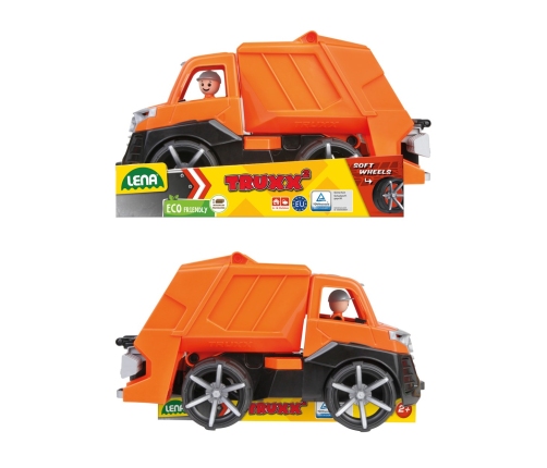 Мусорная машина с человечком Truxx2 33 см  (прорезин.колеса, в коробке)  L04534