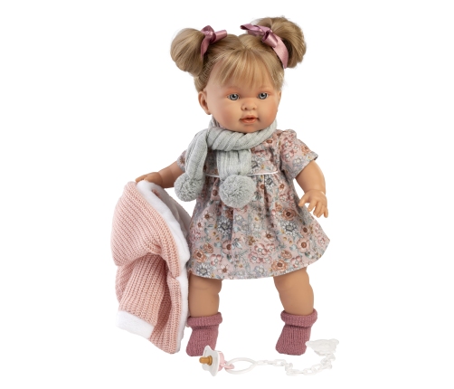 Lelle Aleksandra 42 cm, raud, runā, ar mānekli, mīkstais ķermenis Spānija LL42284