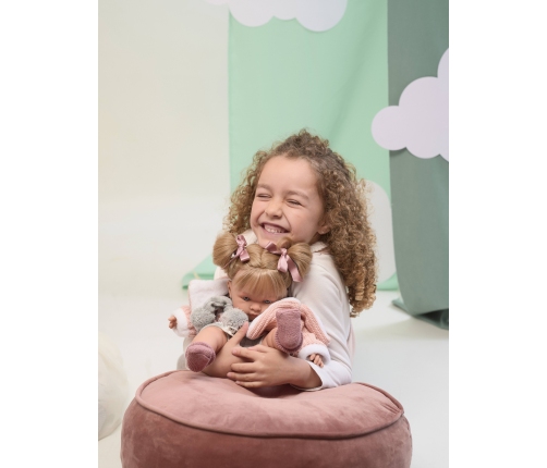 Lelle Aleksandra 42 cm, raud, runā, ar mānekli, mīkstais ķermenis Spānija LL42284