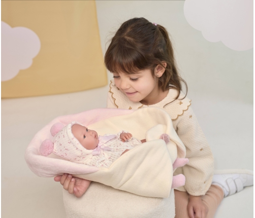 Кукла малышка Бимба 35 см на одеялке, c соской (виниловое тело) Испания LL63594