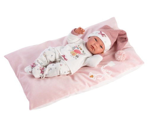 Lelle zīdainis Nica meitene ar spilvenu un mānekli 40 cm LL73880