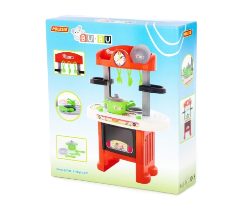 Bērnu virtuves plīts ar piederumiem un skaņu BU-BU 58 cm