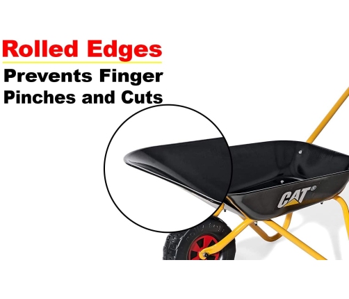 Ķerra metāla rollyMetallschubkarre CAT no 2.5 gadiem 80x38x41 cm 271818 Itālija