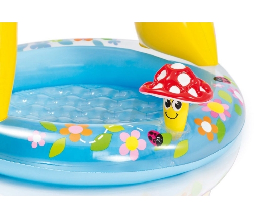Бассейн детский надувной Мухомор с надувным дном 45 lit. 102х89 cm 57114