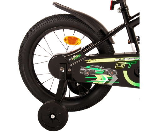 Bērnu velosipēds 16 collas Super GT (rokas+kājas bremzes, uz 85% salikts) (4-6 gadiem) VOL21782